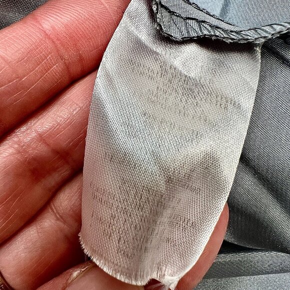 Aqua Pleated Shimmer Gown Black Silver Purple Metallic Maxi Dress Sleeveless 0 - Picture 14 of 15